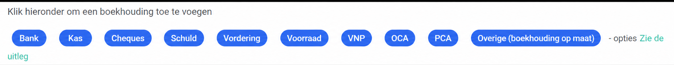 Invoerknoppen voor de boekhouding in AssoConnect: Banque, Caisse, Chèques, Dette, Créance, Stock, FNP, CCA, PCA, Autre (boekhoudkundige invoer)
