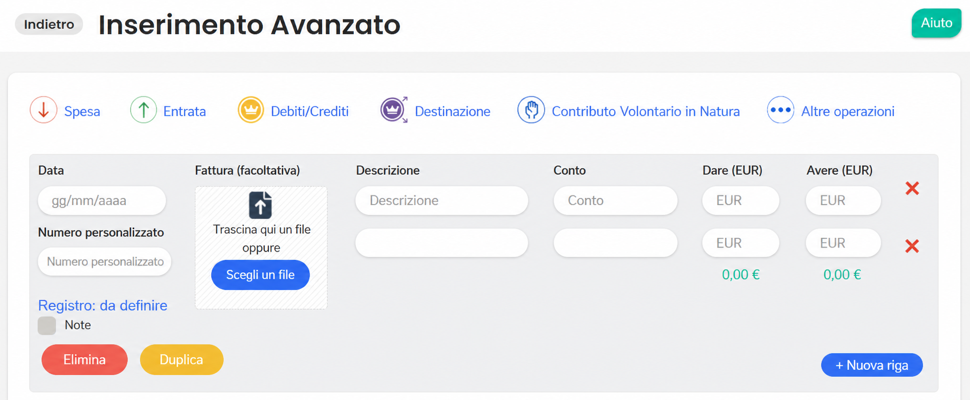 Schermata di registrazione avanzata con il campo « Numéro personnalisé » evidenziato da un riquadro rosso e una freccia.